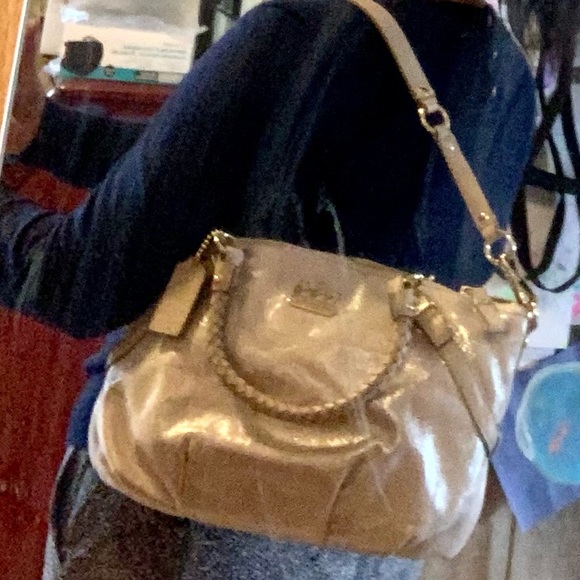 🪴NWT Rare Metallic Leather Coach bag🪴 - Picture 7 of 7